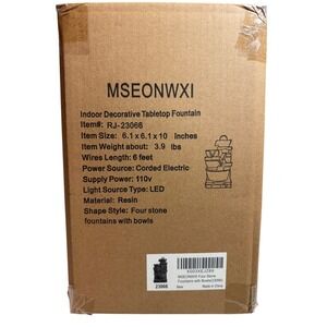 MSEONWXI Indoor Decorative Tabletop Fountain Four Stone Fountains with Bowls LED